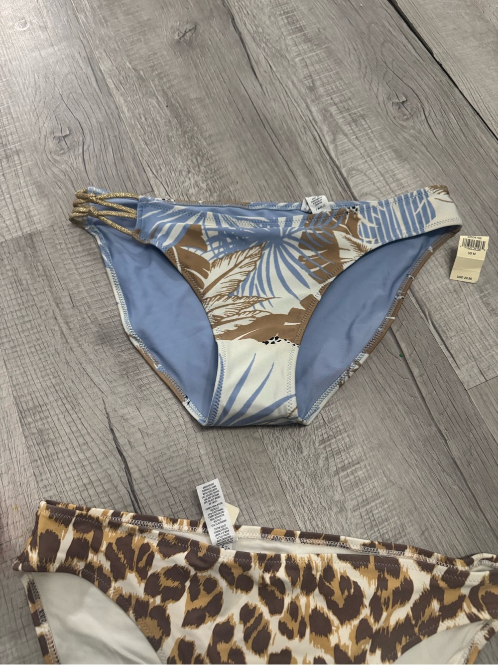 aerie Mixed Print Bikini Bottoms — Leopard, Black, Blue & Rainbow - Picture 3 of 7